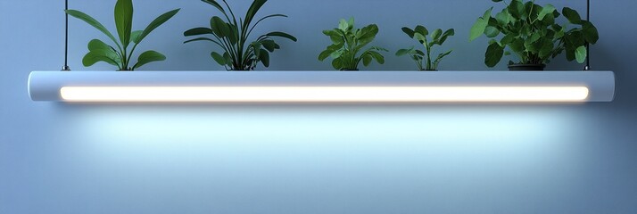 Sleek Indoor Plant Display with Stylish LED Lighting for Modern Interiors