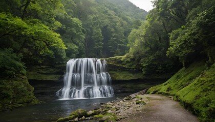 Fototapeta premium waterfall in the mountains