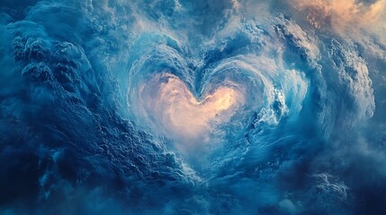 Fototapeta premium The storm's swirling heart viewed from above dramatic motion