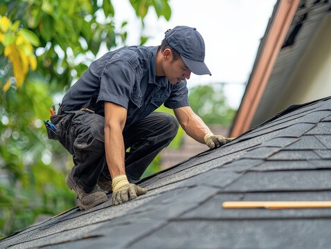 The inspector or engineer is checking the building structure and house roof specifications