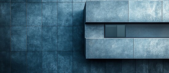 Abstract Architectural Design: Concrete Facade and Minimalist Window