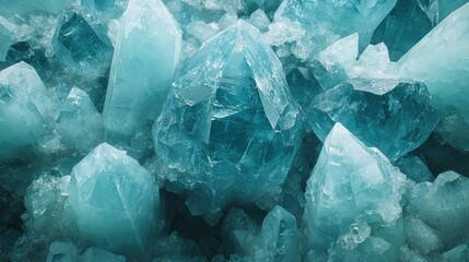Aquamarine Crystal Cluster Background Texture