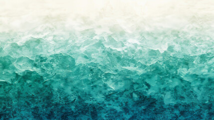 Fototapeta premium teal and white abstract art depicting a foggy mountain landscape with watercolor and ocean-like textures on a soft, serene, high-resolution turquoise and aqua textured background