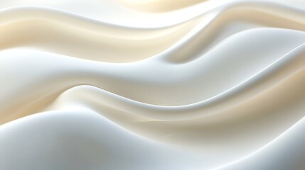 Obraz premium Abstract Creamy White Wave Pattern Background