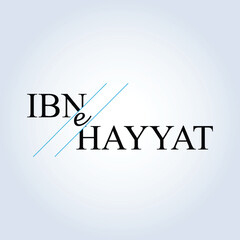 Ibn-e-hayyat Logo, Flat logo design template element, usable for business and branding logos