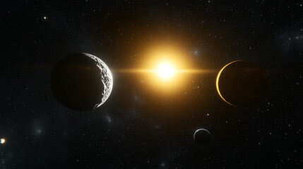 planet earth in space with stars