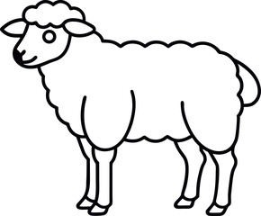 sheep line art vector design