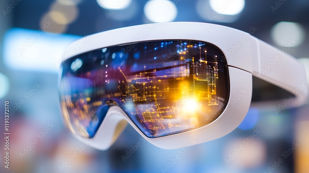 Poster augmented reality glasses with digital interface reflections : generative ai