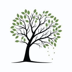 Obraz premium Colorful Tree Vector Design with Customizable Features and Transparent Background