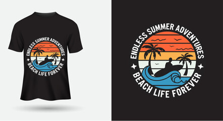 Colorful and fashionable summer t-shirt design for men and women. Custom t-shirt design.