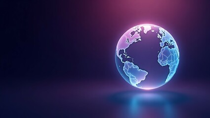 Earth globe on black