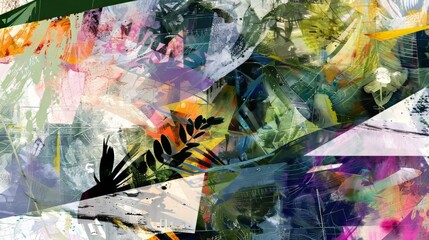 Captivating abstract composition with kaleidoscopic geometry and a vibrant color palette