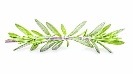 Fresh rosemary sprig on white background, culinary herb, cooking ingredient, healthy food,  isolated for recipe websites