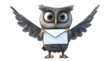 owl holding latter massage 