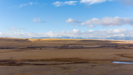 Aerial view of the Montana countryside