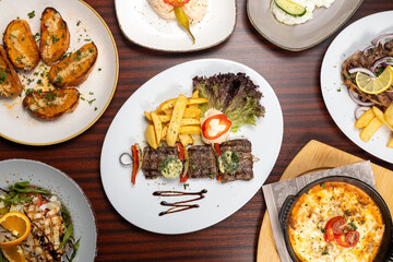Essen in einem Restaurant Mediterran, Lecker, Griechisch 