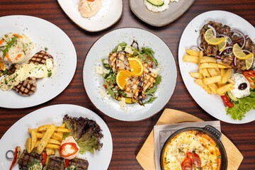Essen in einem Restaurant Mediterran, Lecker, Griechisch 