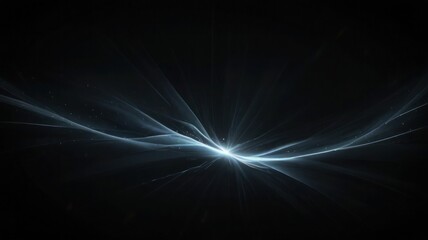 Close-up of abstract red light trail against black background