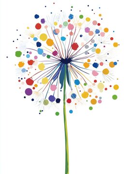 abstrakte bunte Pusteblume