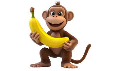 moneky with banana 