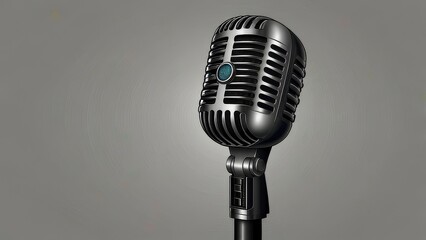 Microphone anmated Icon logo. microphone sign. Karaoke mic. Podcast microphone symbol isolated on transparent white background, microphone PNG
