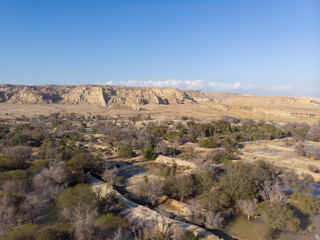 Drone Aerial view of the Stars Valley in Qeshm in Iran