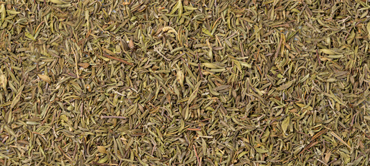 Dry thyme texture, dried marjoram pattern, oregano pile background, ground crushed thyme seasoning mockup