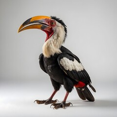 Obraz premium High resolution view of a majestic hornbill bird in full body isolation showcasing vibrant plumage and unique features
