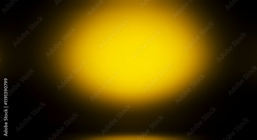 Poster light source illuminating abstract background with warm yellow glow and soft focus effect