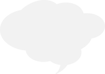 Speech bubble, round and simple.