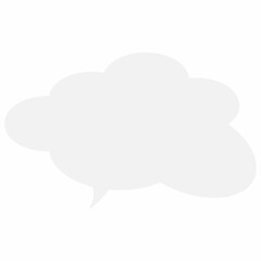 Speech bubble, round and simple.