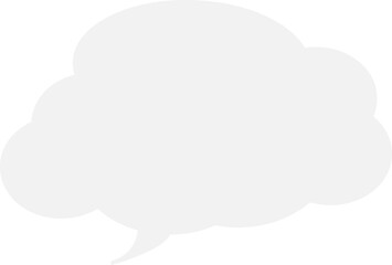  Speech bubble, round and simple.