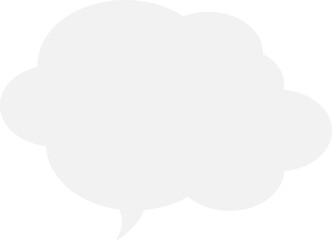  Speech bubble, round and simple.