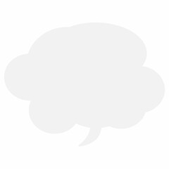  Speech bubble, round and simple.