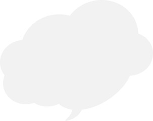  Speech bubble, round and simple.