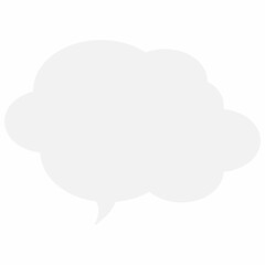  Speech bubble, round and simple.