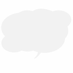  Speech bubble, round and simple.