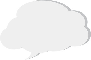  The speech bubble is voluminous.