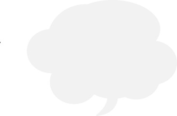  Speech bubble, round and simple.