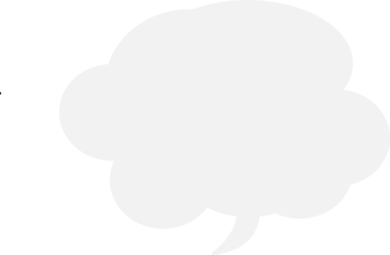  Speech bubble, round and simple.