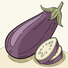 eggplant cartoon illustration