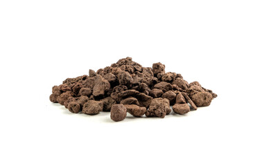 Volcano Stone Isolated, Red Volcanic Pumice, a Cold Piece of Lava, Basalt Extrusive Igneous Rock