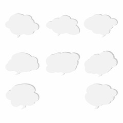 Set of Empty Speech Bubbles for Dialogue