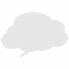 Speech bubble, round and simple.