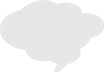 Speech bubble, round and simple.