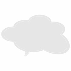 Speech bubble, round and simple.