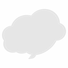 Speech bubble, round and simple.