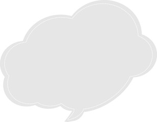 Speech bubble, round and simple.