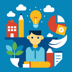 A vector design for Education Day 