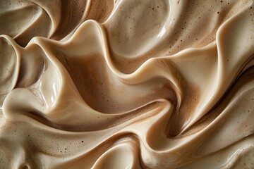 Captivating swirls of creamy chocolate abstract design for texture inspiration.